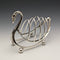British Vintage Silver Plated Swan Toast Rack